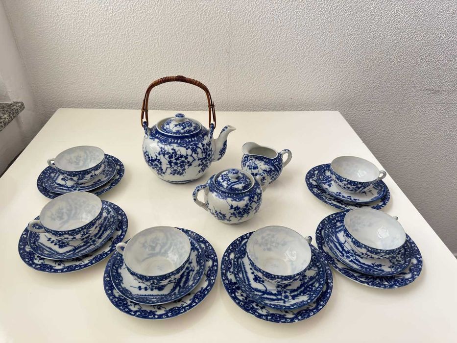 29-А Рідкісний Вінтажний фарфоровий сервіз «H.L.H. Japan» 21 предмет
