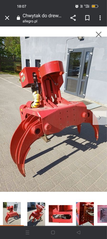 Glowica scinkowa, pila hydrauliczna do koparki