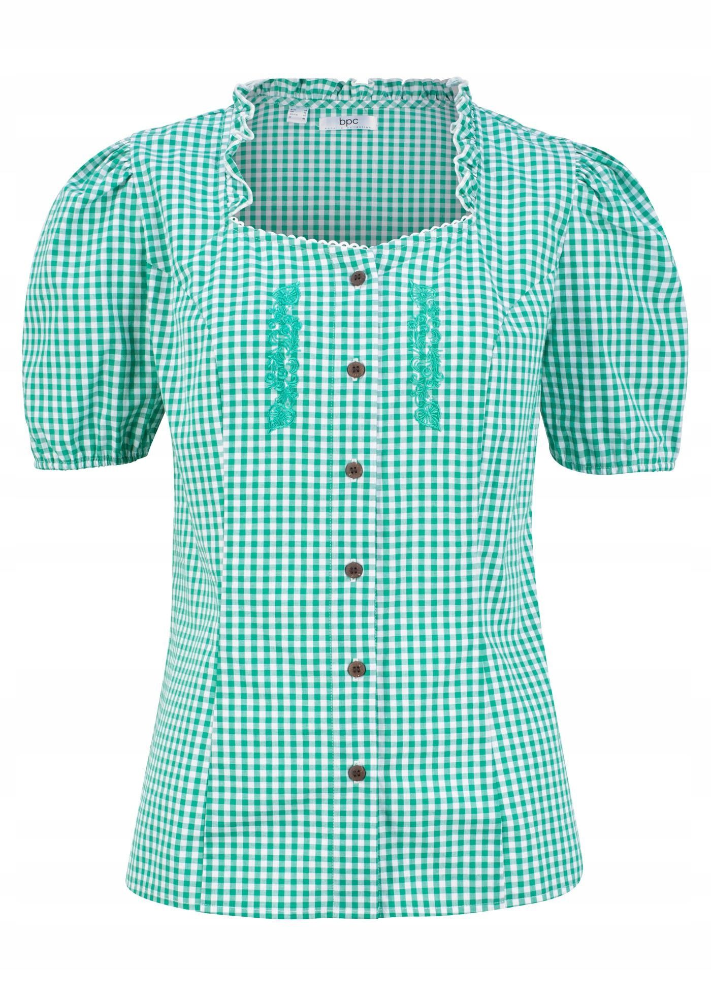 B.P.C bluzka w stylu ludowym w kratę r.38