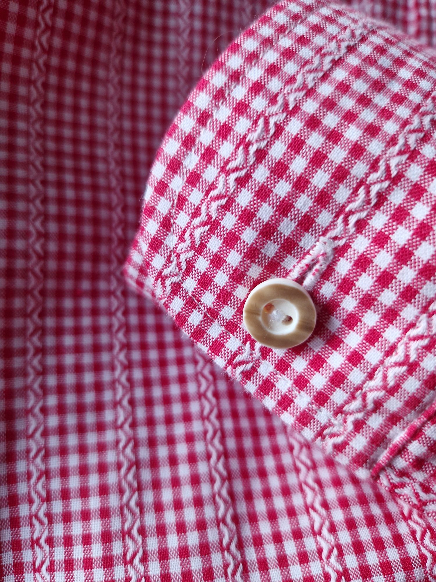 Męska bawarska tyrolska myśliwska koszula dirndl krata kratka