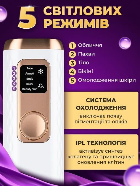 Фотоепілятор жіночий з функцією охолодження