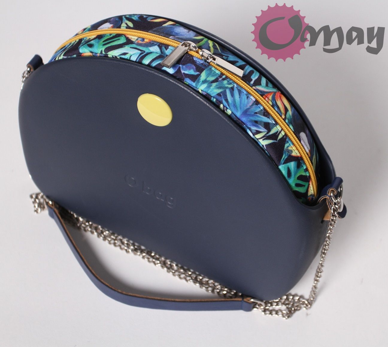 Granatowy organizer do OBAG MOON LIGHT tukany żółty 2 kieszenie OMAY