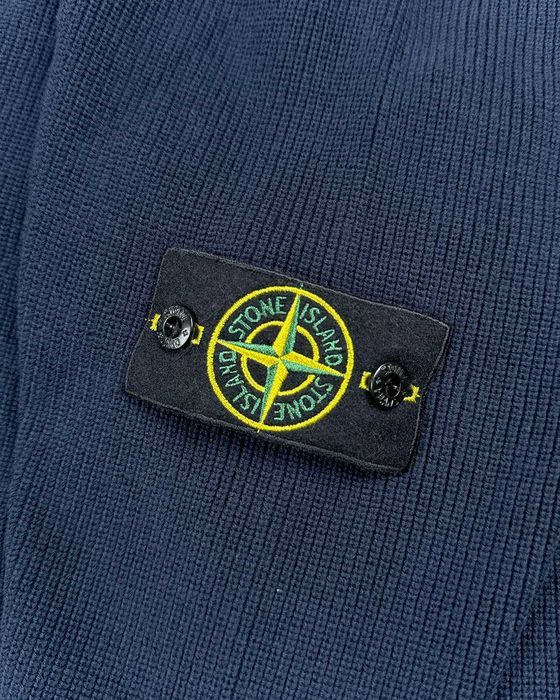 Светр Stone Island 550D8 Ribbed Soft Cotton Sweater Dark Blue SI0128