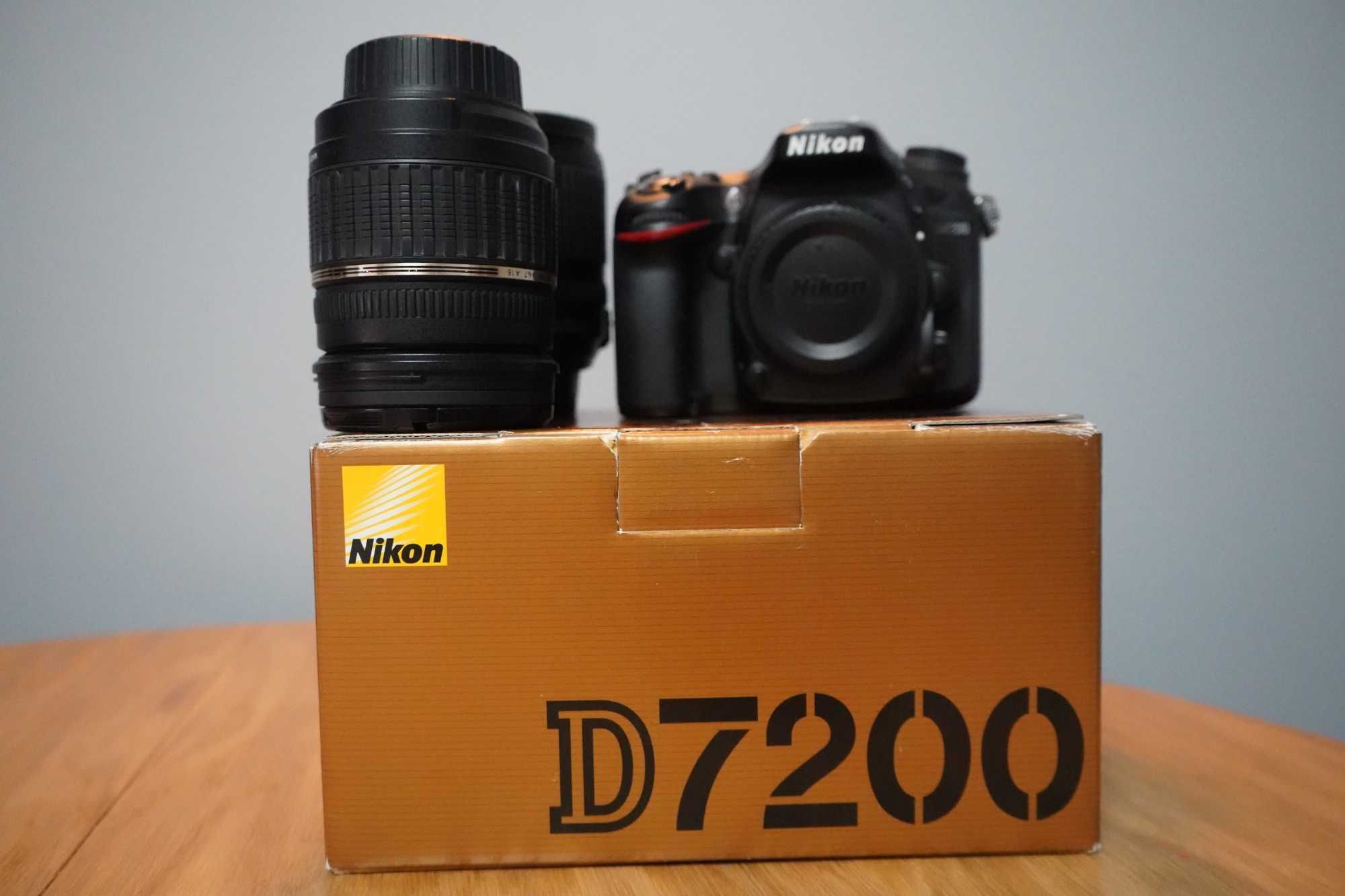 Nikon D7200 + obiektywy + akcesoria + pudełko