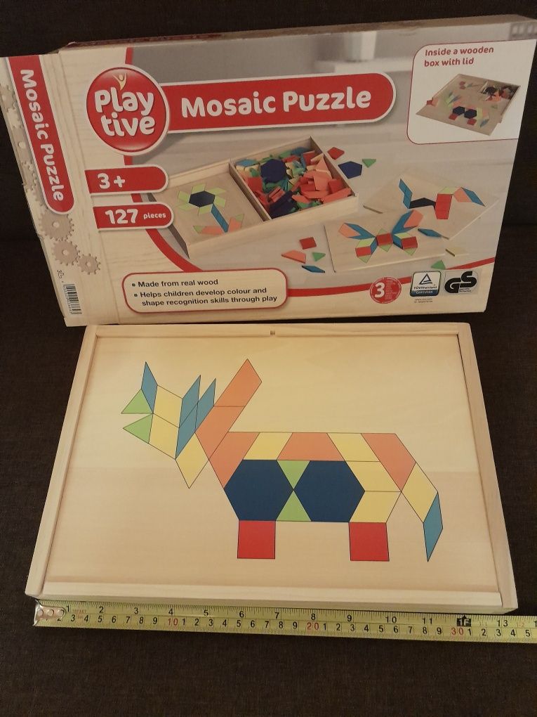 NOWA duża ukladanka puzzle mozaika drewniane