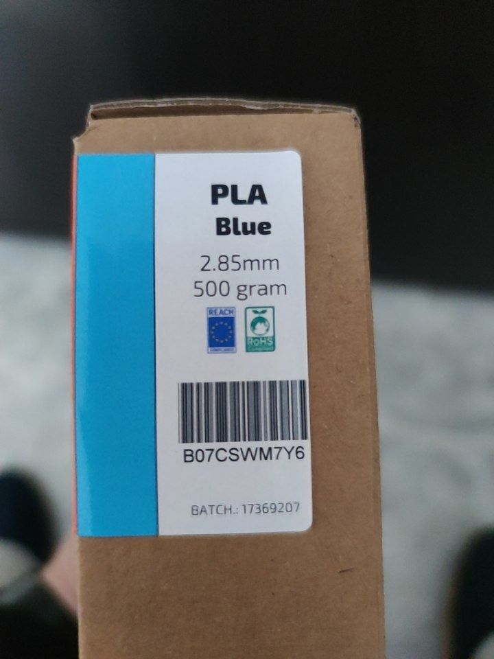 Filamento pla 2,85mm azul 500g