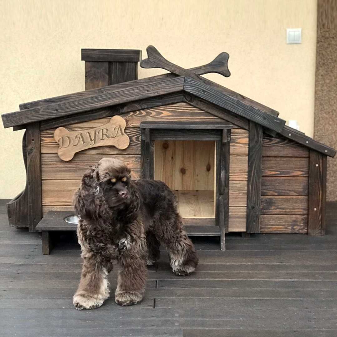 Утеплена будка для собаки з обігрівом, сучасні будиночки для собак