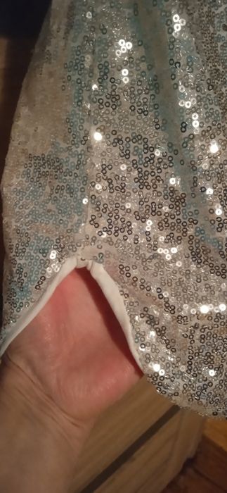 Damska dłuższa bluzka/ tunika/ krótka sukienka cekinowa Fashion