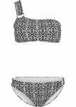 *B.P.C bikini bandeau czarne we wzorki 36.