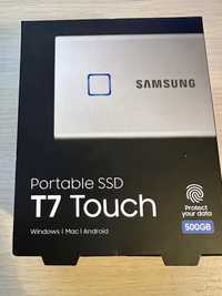 SSD-накопичувач зовнішній Samsung T7 Touch 500 GB Silver