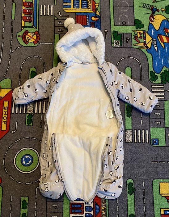 Теплий зимовий комбінезон конверт на 4/6 міс 68 см