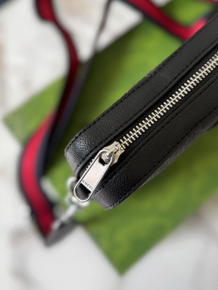 Сумка чоловіча клатч Gucci гуччи мужская черная месенджер барсетка GG
