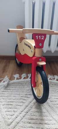 Rowerek biegowy drewniany motor motorek rower dziecięcy