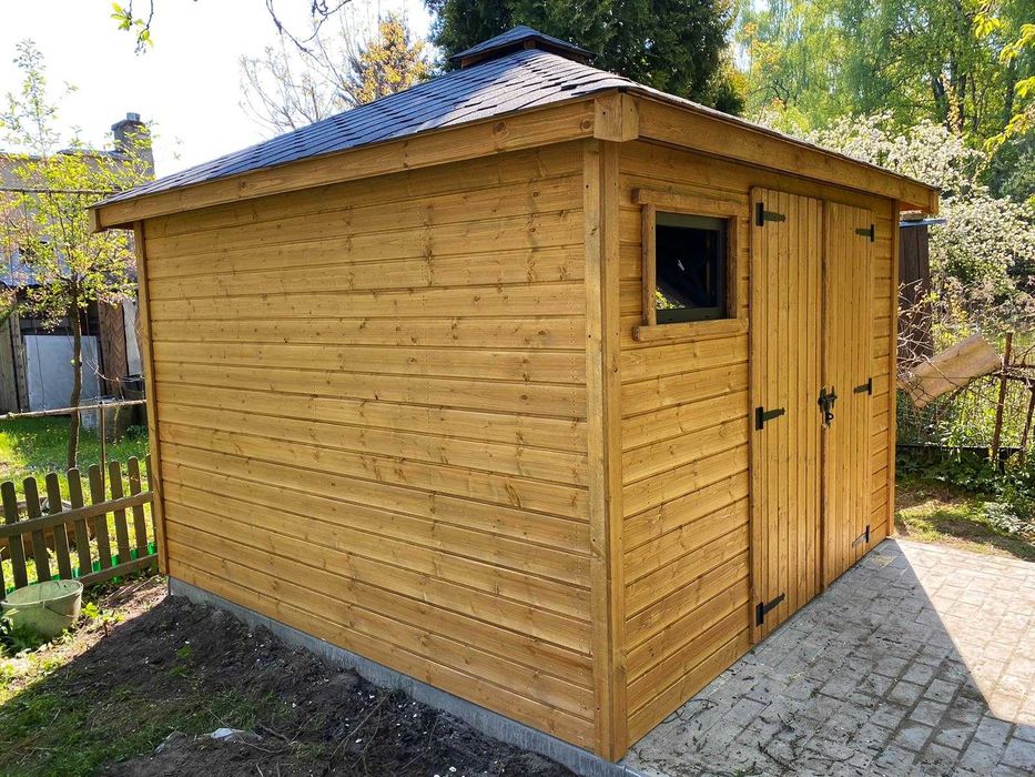 Domek narzędziowy Ares 3m x 3m Altanka drewniana domek - PRODUCENT