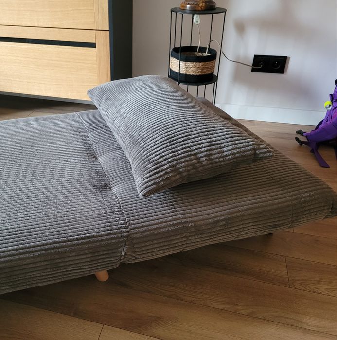Fotel rozkładany Sofa SOLACE 1-osobowa, z funkcją spania sztruksowa