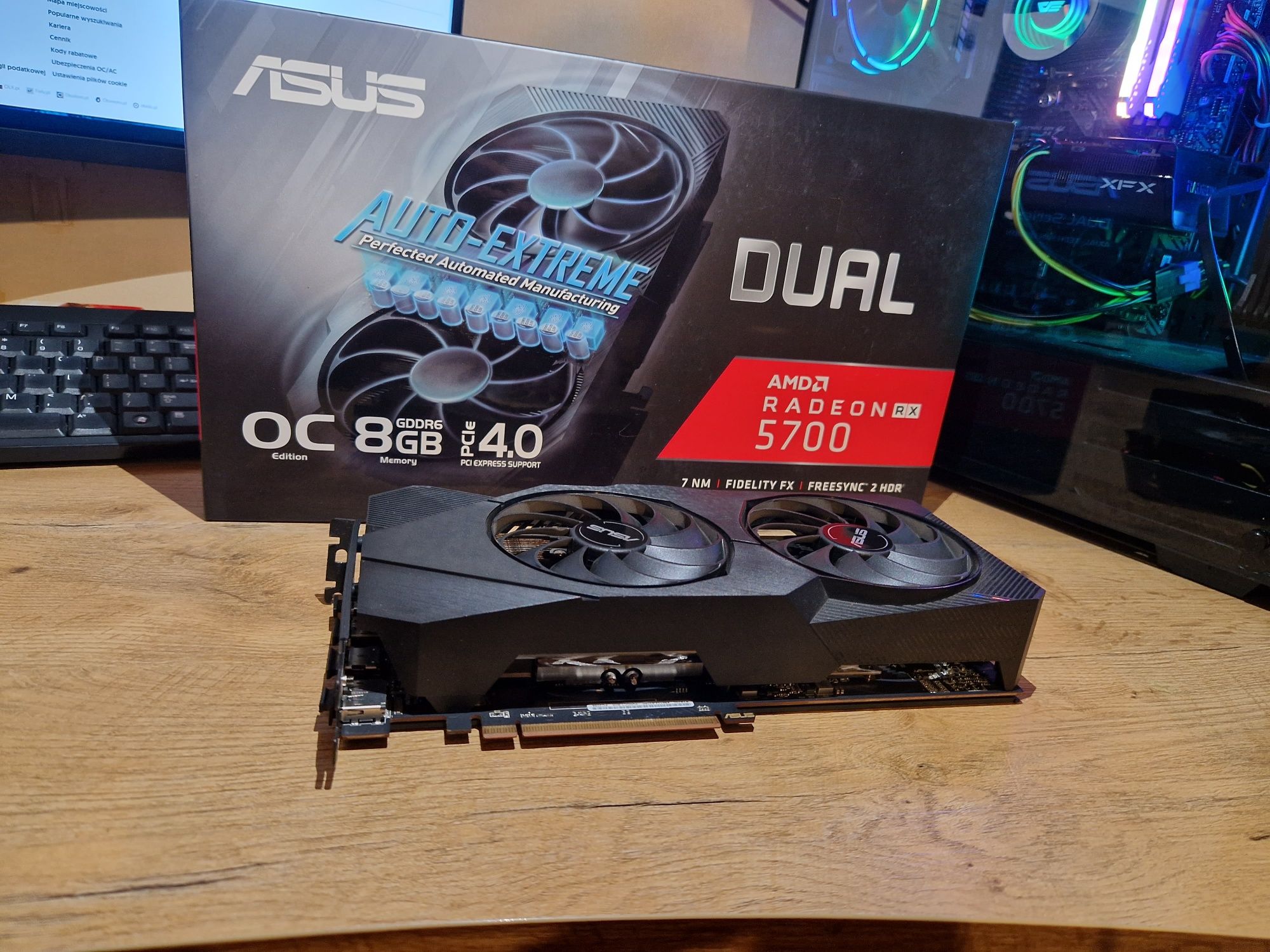 Karta graficzna asus amd radeon dual evo rx 5700 8GB