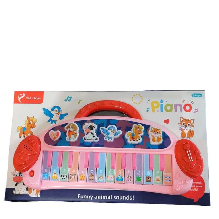Muzyczne różowe pianino dla dziec