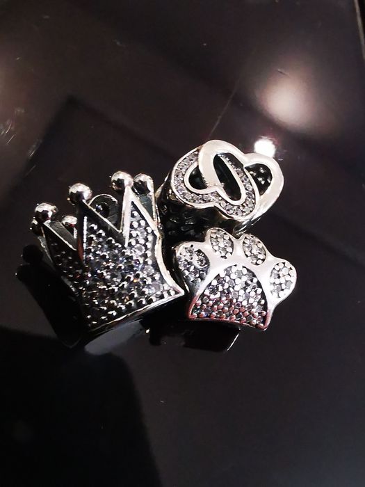 Charmsy  3 sztuki NOWE, srebrne 925