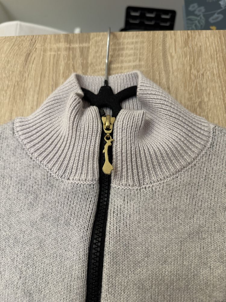 Sweter Woolland S 100% wełna wool damski elegancki rozsuwany