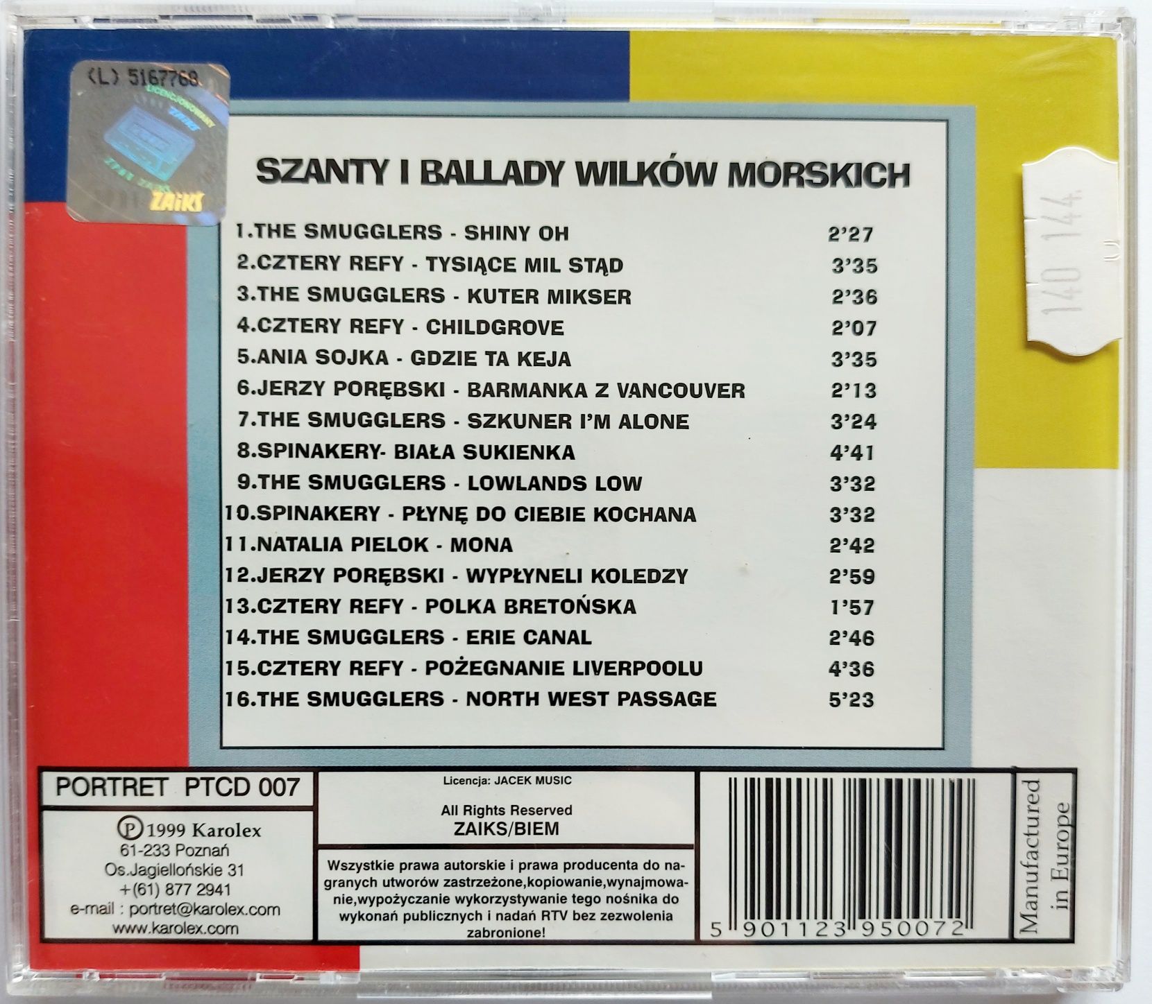 Szanty I  Ballady Wilków Morskich 1999r