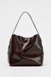 Torebka ZARA brązowa 6091/410 SHOPPER worek czekoladowa magnes viral