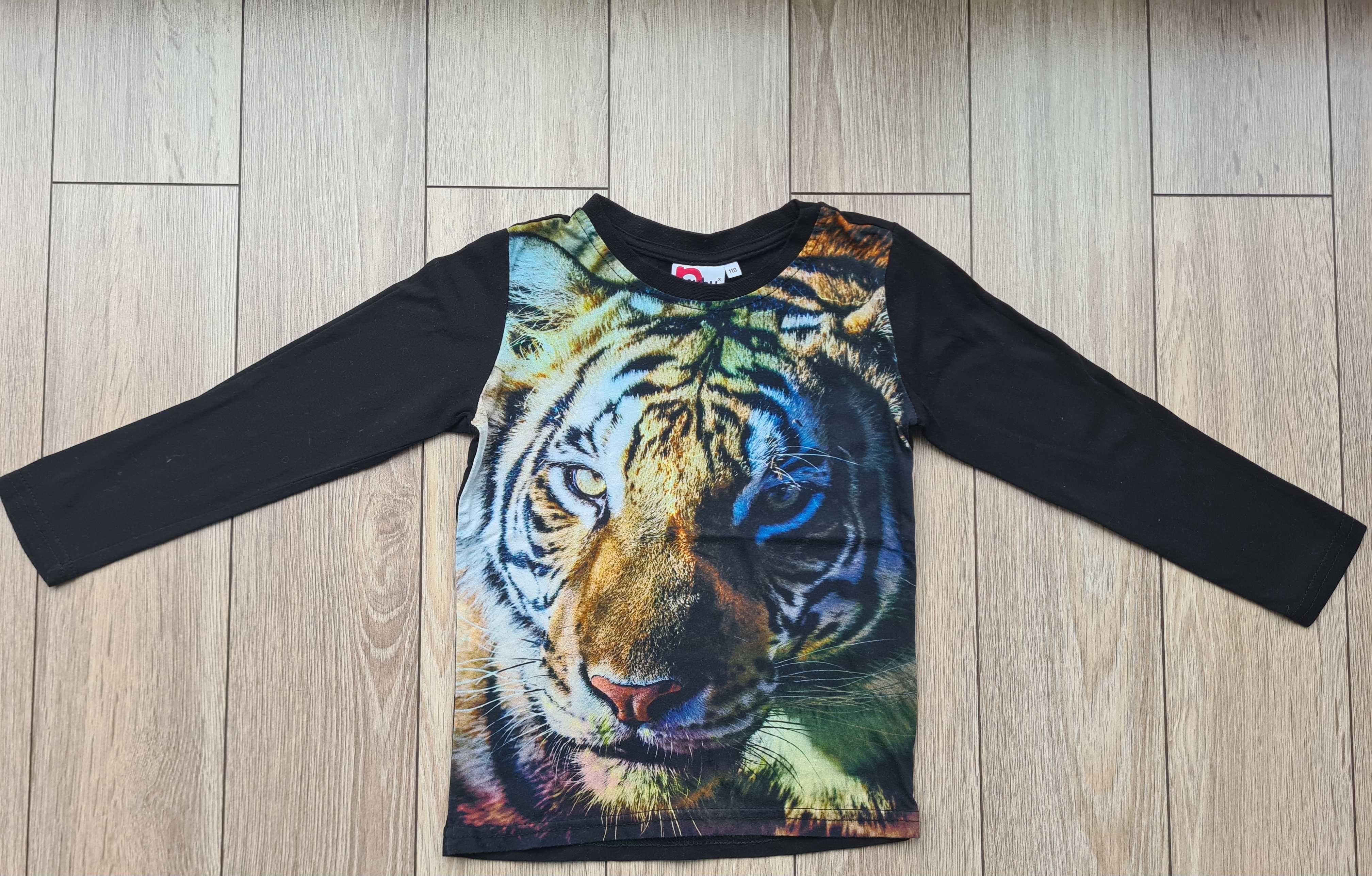 Koszulka z dlugim rękawem rozmiar 110 tygrys longsleeve