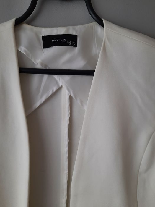 Żakiet marynarka do sukni ślubnej biała ecru 36 S