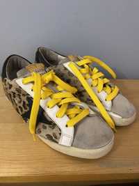 Golden goose superstar trampki sneakersy panterka 37 38