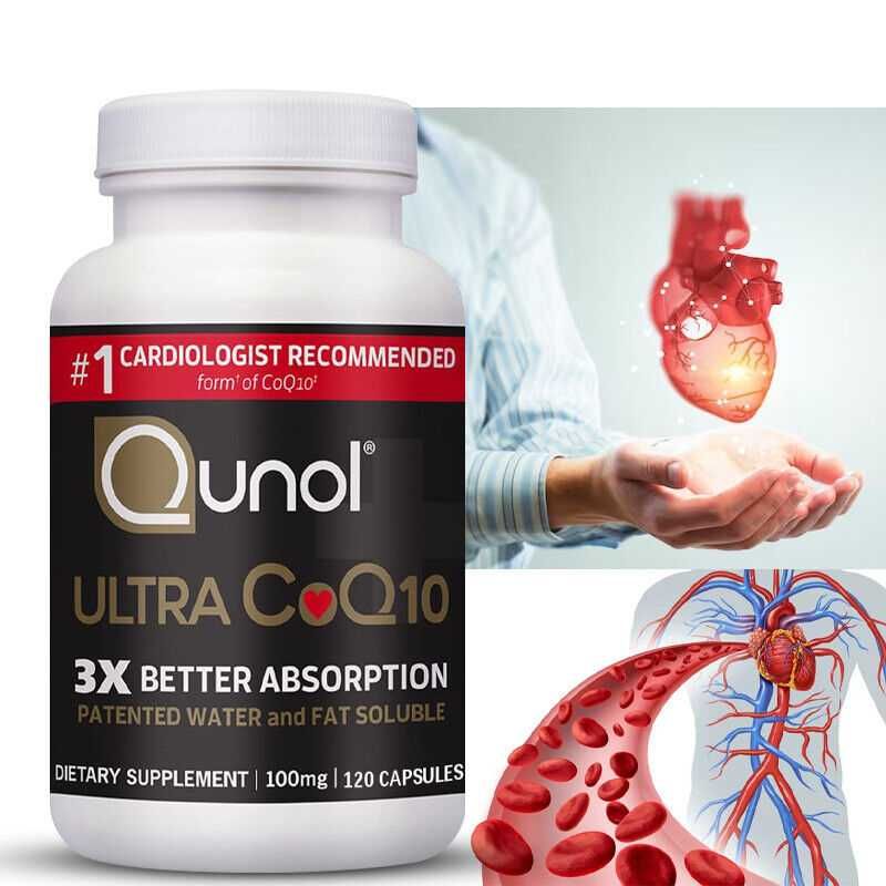 Коэнзим Q10 (убихинол), Ultra CoQ10, Qunol, 100 мг, 120 капсул