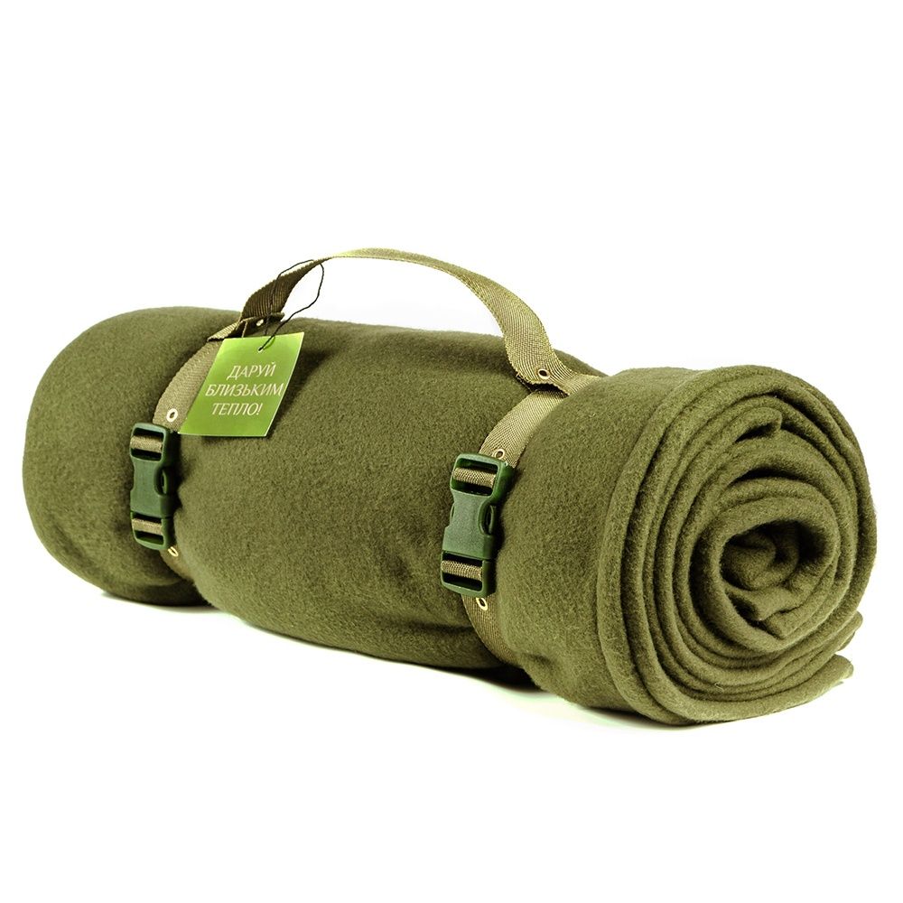 Тактичний флісовий плед 150х175см – ковдра для військових із чохлом