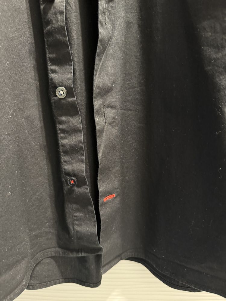 Tommy Hilfiger koszula czarna rozm 40 kołnierzyk 15 2/4