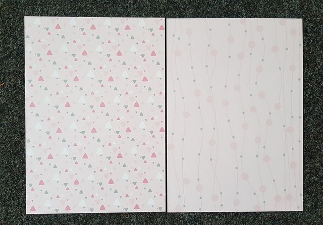 Papier a4 120g 10 arkuszy różowy dwustronny geometryczne wzory