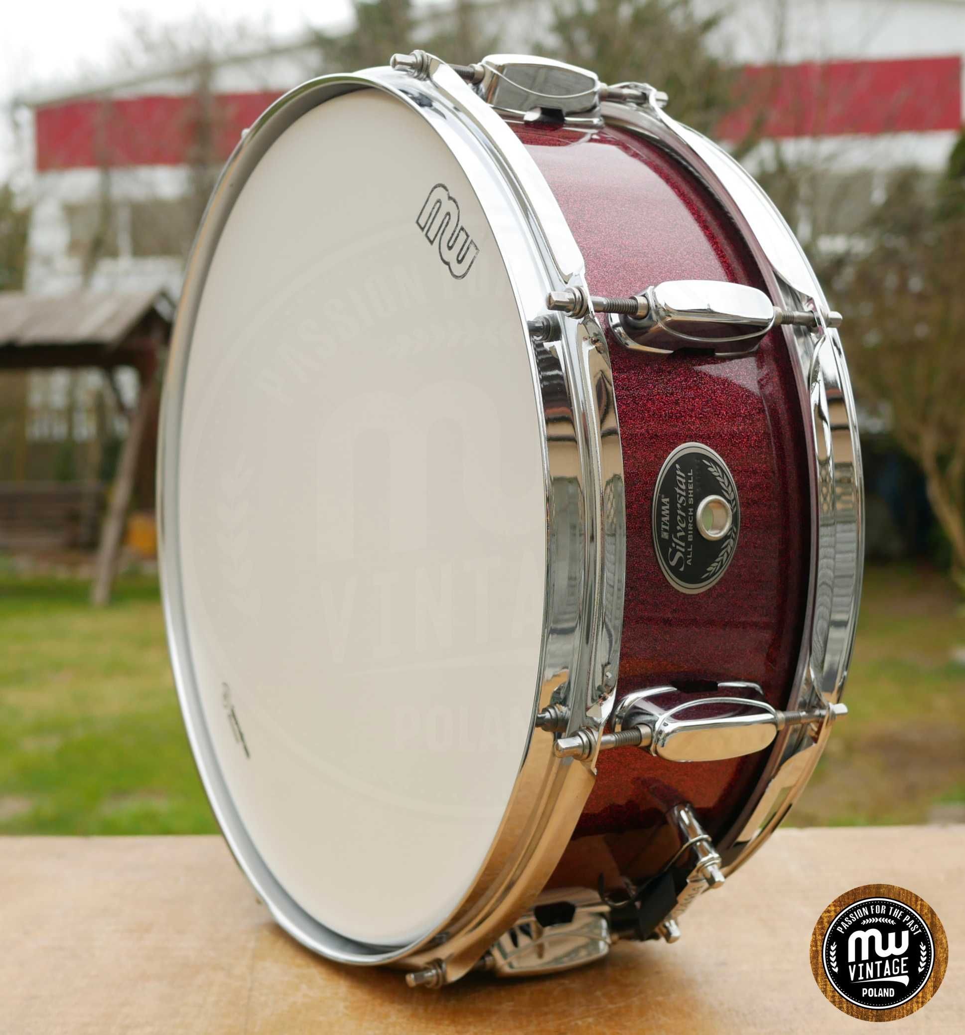 Werbel Tama Silverstar Birch 14” x 5” Burgundy Sparkle ‼️