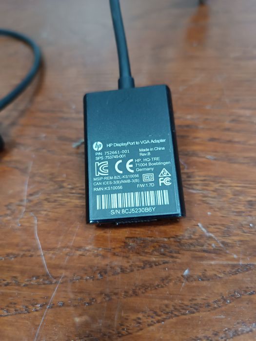 Przejściówka adapter HP display port na VGA