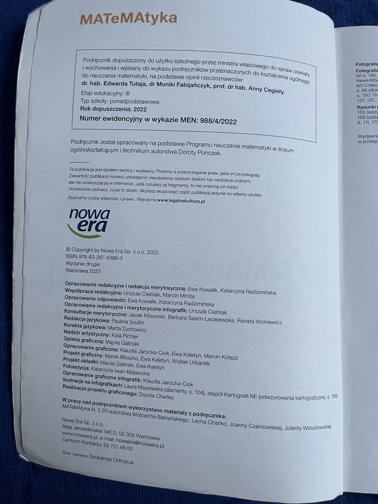 Podręcznik MATeMAtyka 4 Zakres podstawowy i rozszerzony