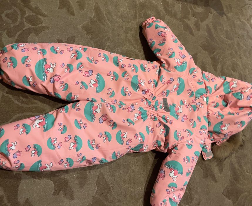 Комбінезон зимовий персикового кольору Lassye для дівчинки