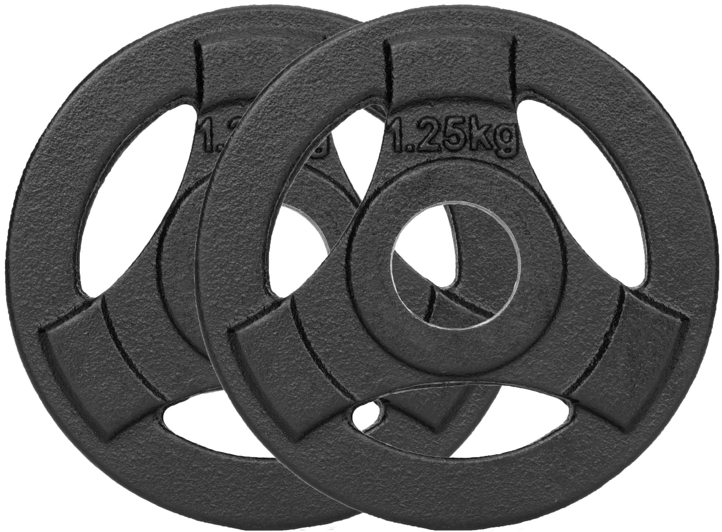 Obciążenie żeliwne zestaw 7,5kg 4 talerze 2x2,5kg + 2x1,25kg 28mm ŁDZ