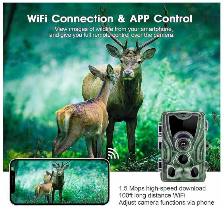 Fotopułapka SUNTEC 30 MP/4K WiFi Bluetooth