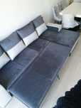 (NOVO) SOFÁ / cama Chaise Long Cinza 3 Metros