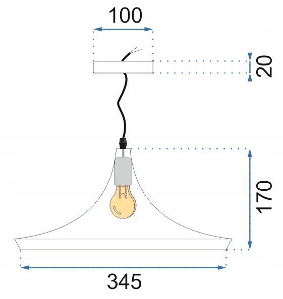 Lampa wisząca Edison Loft Industrial Costa C złota