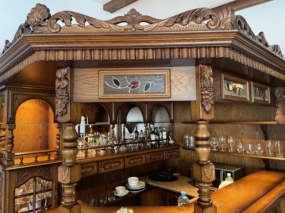 Barek dębowy, barek drewniany, bufer, hokery