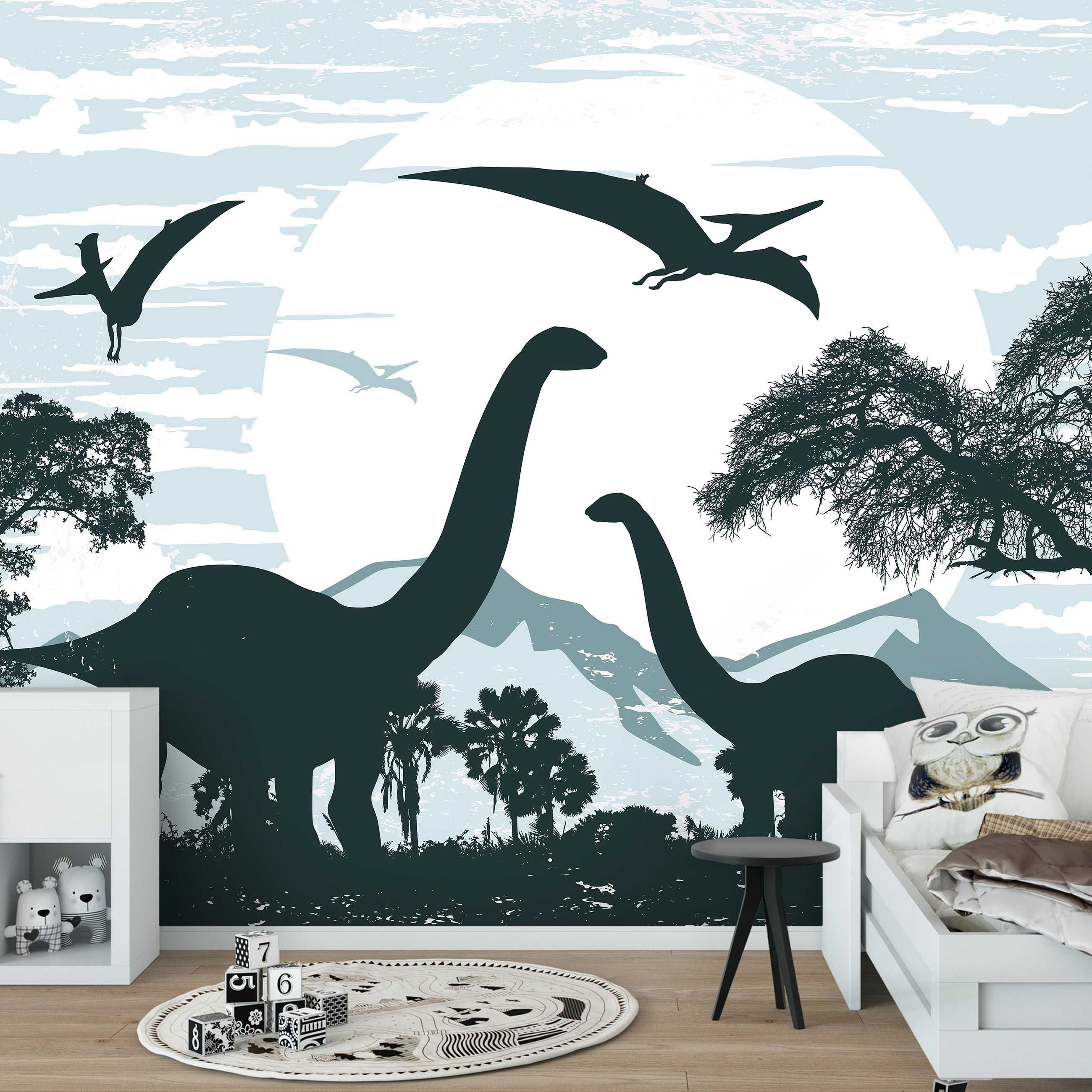 Fototapeta Dla Dziecka Dinozaury Zwierzęta 3D Twój Rozmiar + KLEJ