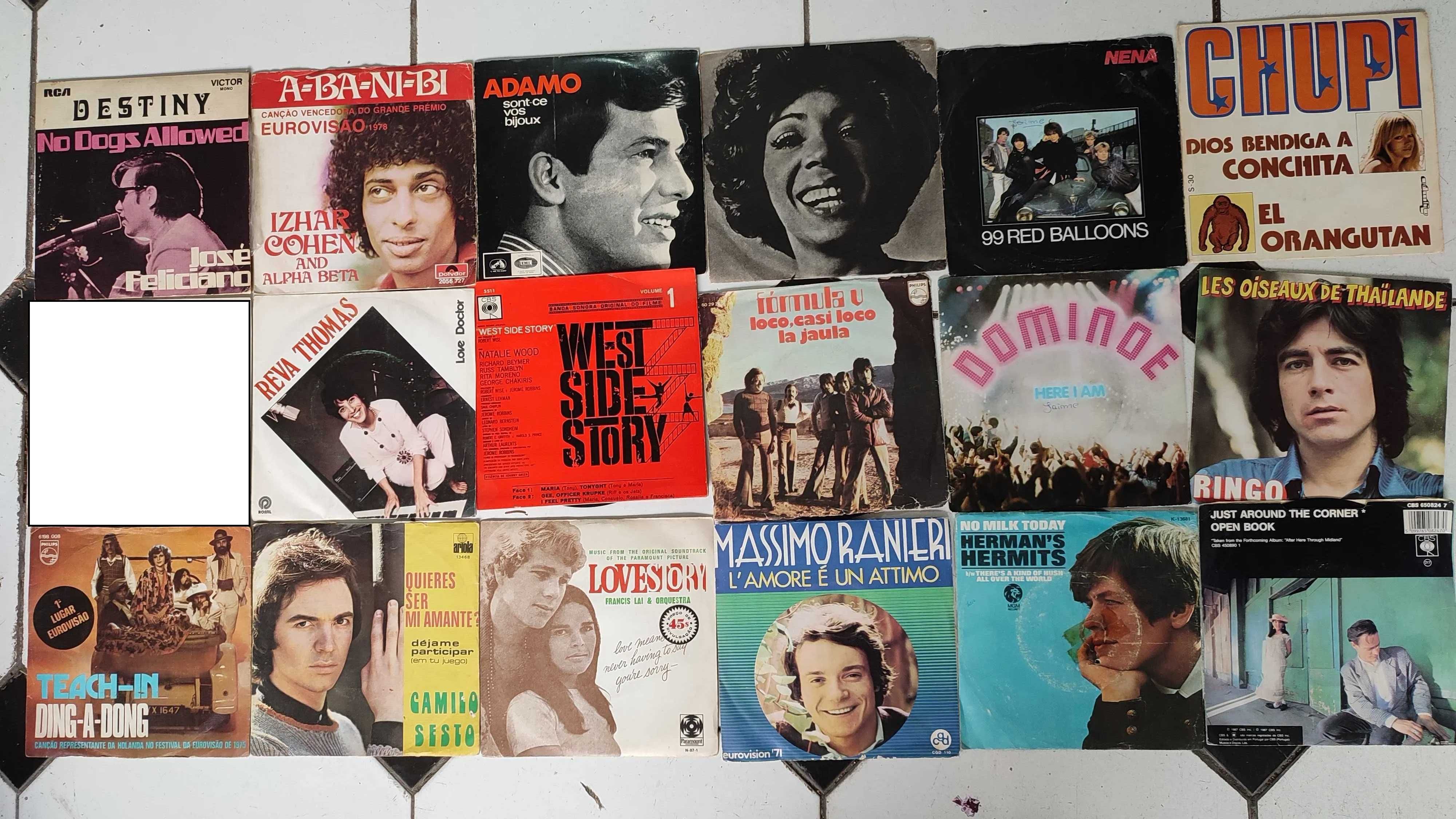 Lote 113 Discos 45 RPM - Autores Estrangeiros