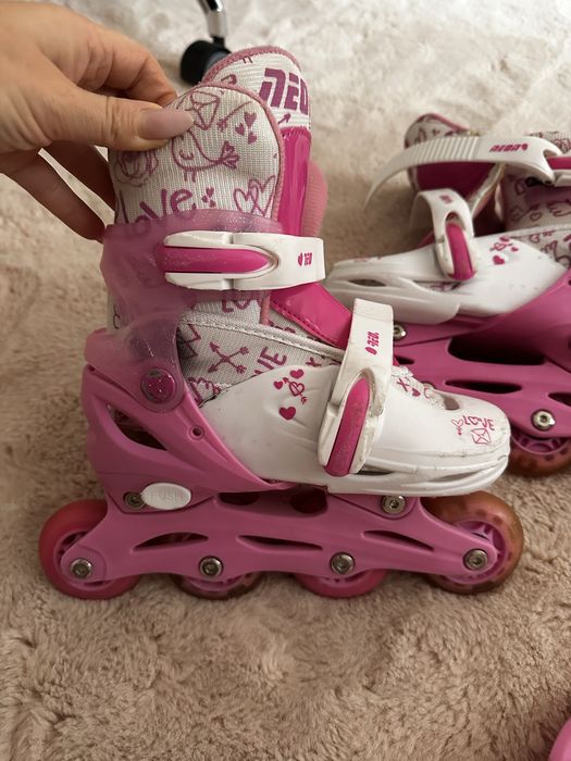 Ролики рожеві для дівчинаи