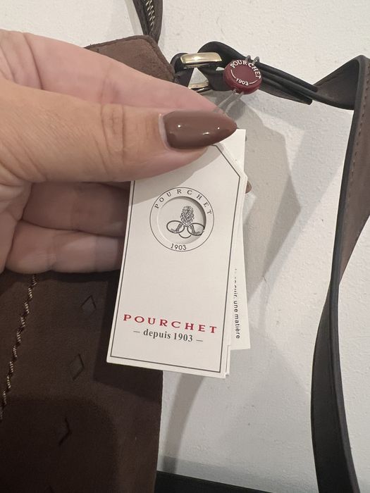 Mala Pourchet em pele castanha
