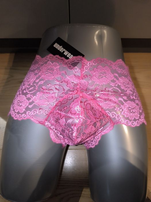 Bokserki koronkowe męskie push up