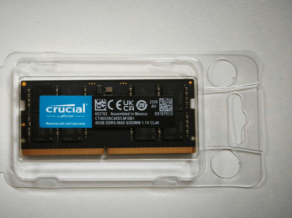 Crucial DDR5 48GB 5600 MHz SODIMM para portátil