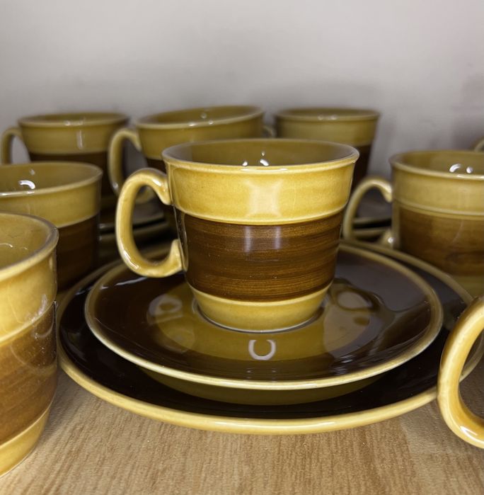 Porcelit Pruszków filiżanki do kawy ze spodkami z metkami B8026