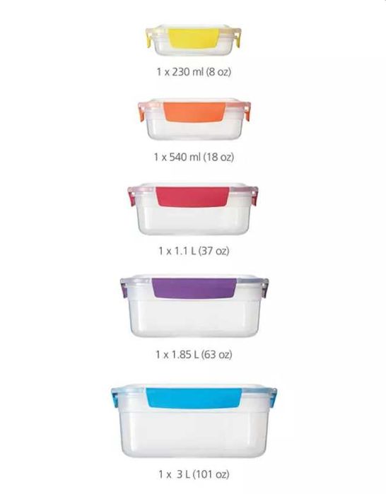 Набір харчових контейнерів joseph joseph. 5 предметів. оригінал із сша