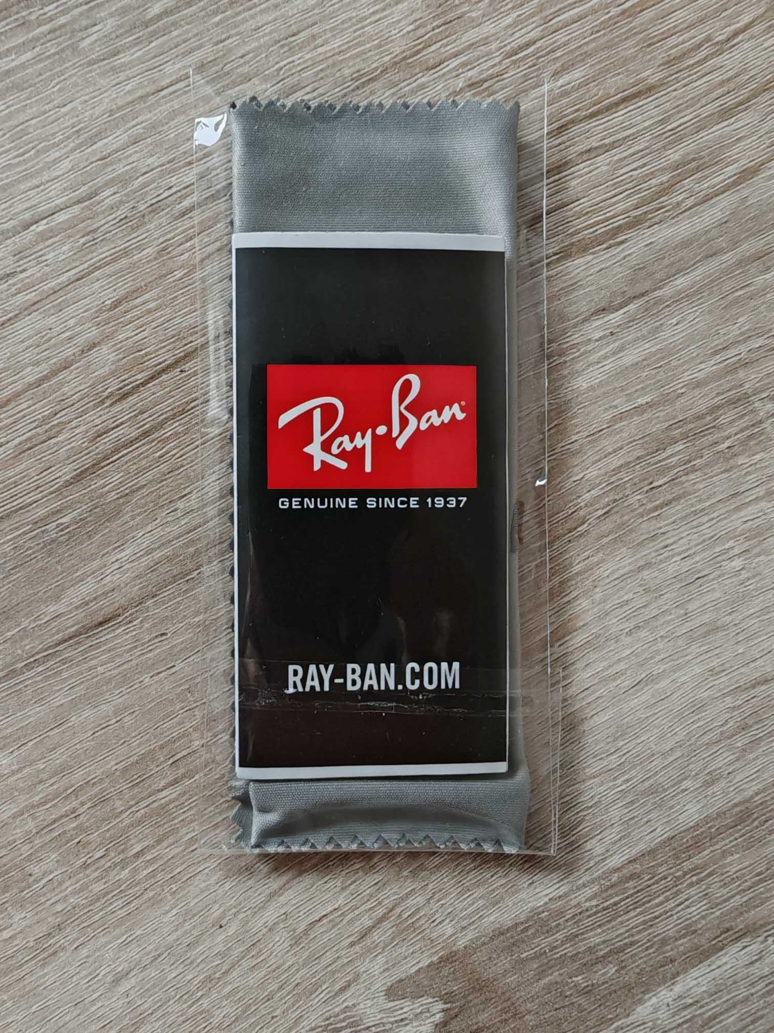 Etui na okulary Ray-Ban zatrzask oryginalna ściereczka + broszurka